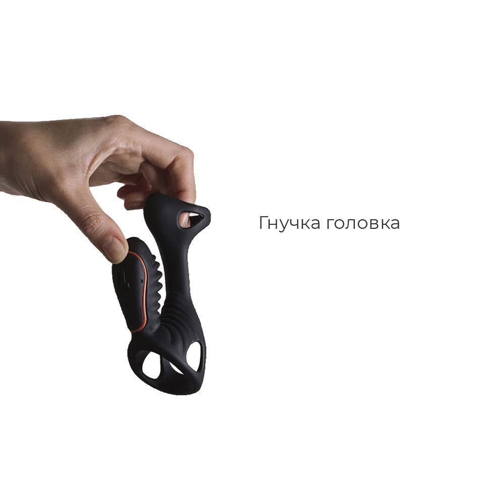 Вібронасадка на член adrien lastic gladiator з пультом lrs, стимуляція клітора та точки g, 2 мотори Вібронасадка на член adrien lastic gladiator з пультом lrs, стимуляція клітора та точки g, 2 мотори