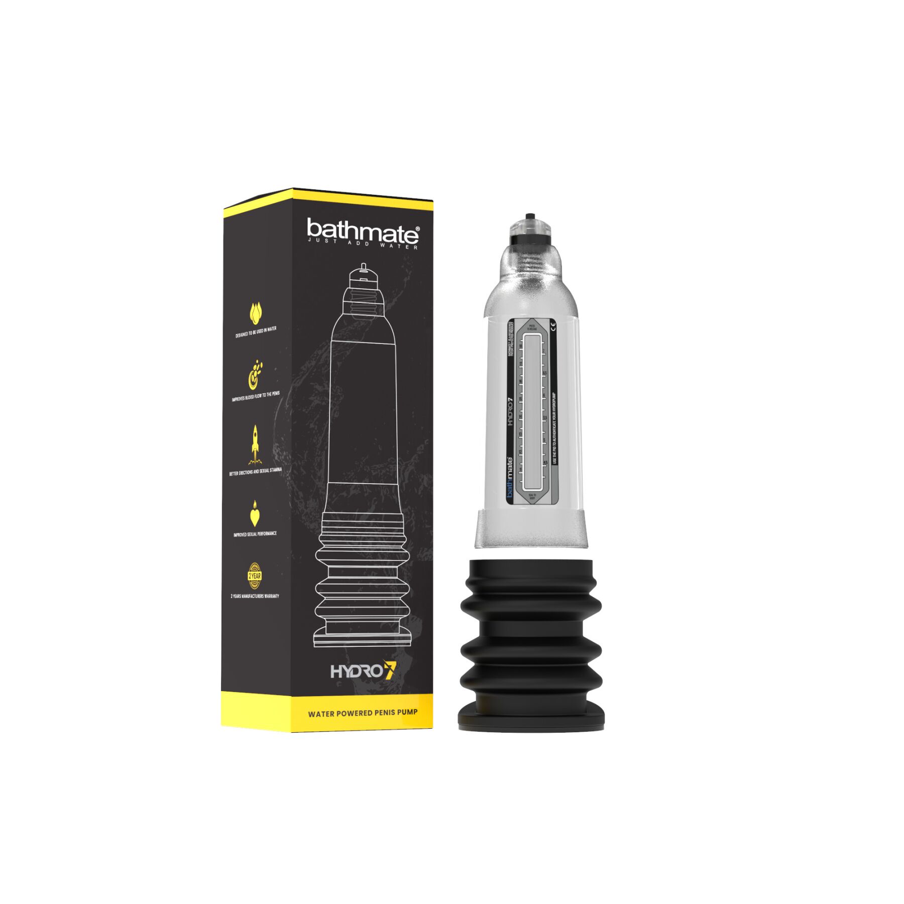 Гідропомпа bathmate hydro 7 clear, для члена довижной от 12,5 до 18см, діаметр до 5см Гідропомпа bathmate hydro 7 clear, для члена довижной от 12,5 до 18см, діаметр до 5см