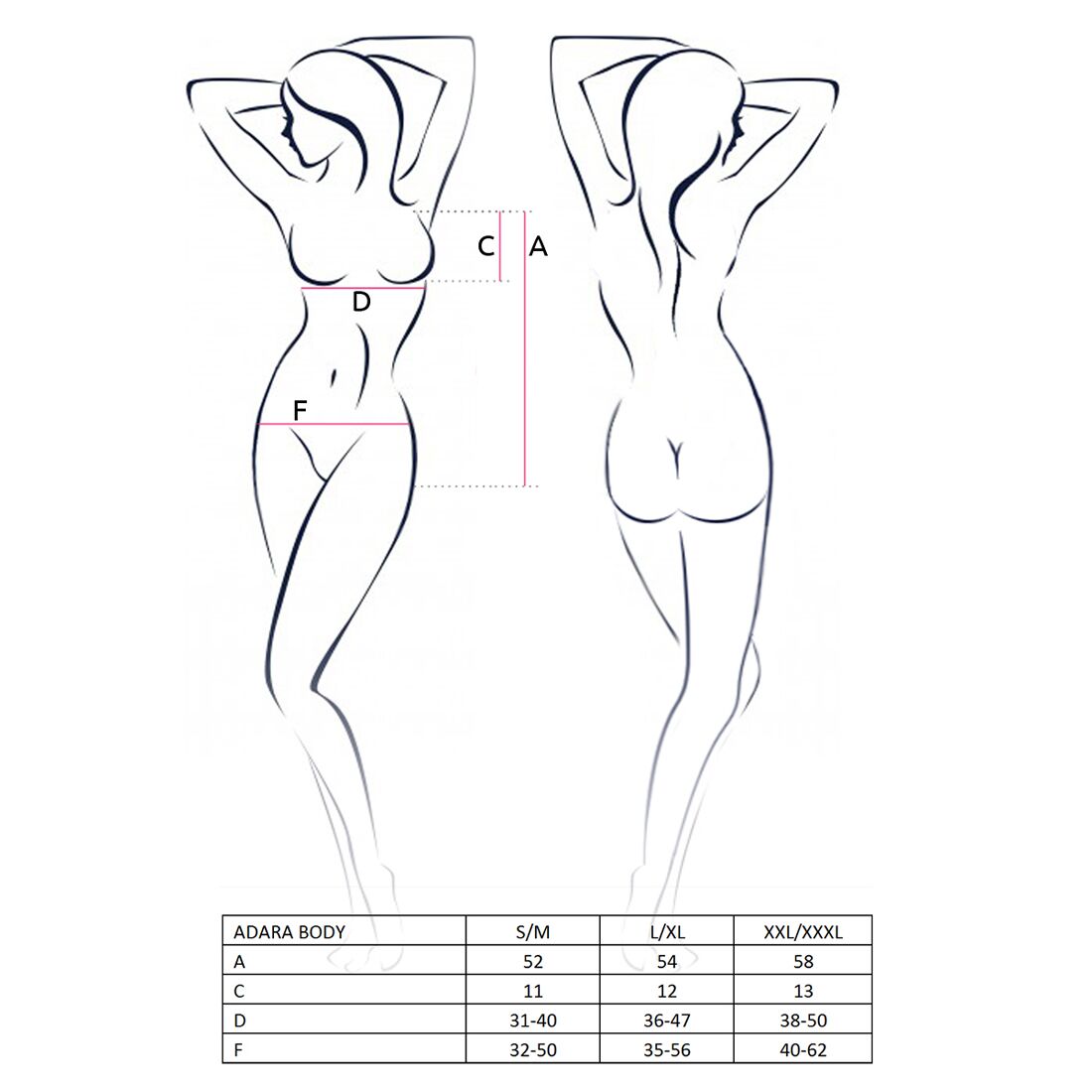 Боді монокіні passion adara body s/m, red Боді монокіні passion adara body s/m, red