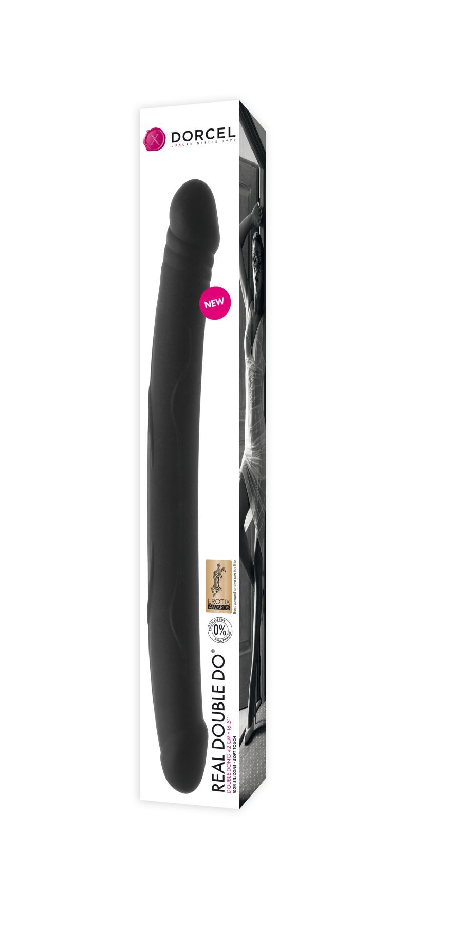 Фалоімітатор двосторонній dorcel real double do black, діаметр 4 см, довжина 42 см Фалоімітатор двосторонній dorcel real double do black, діаметр 4 см, довжина 42 см