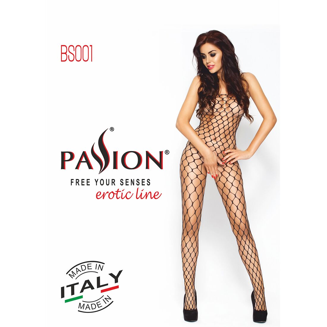 Бодістокінг passion bs001 black, комбінезон, велика сітка Бодістокінг passion bs001 black, комбінезон, велика сітка
