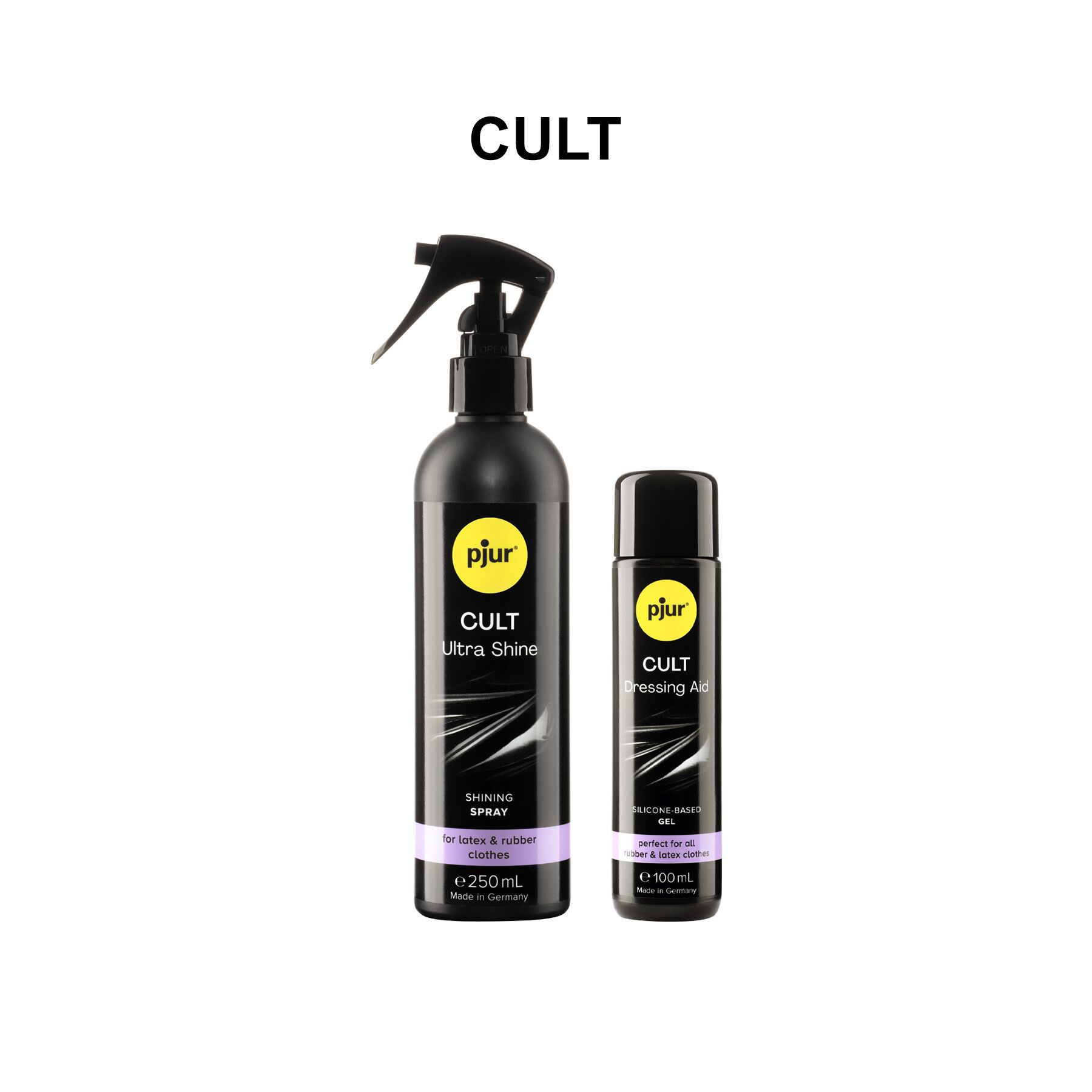 Спрей для догляду за одягом із гуми та латексу pjur cult ultra shine 250 мл, надає блиску