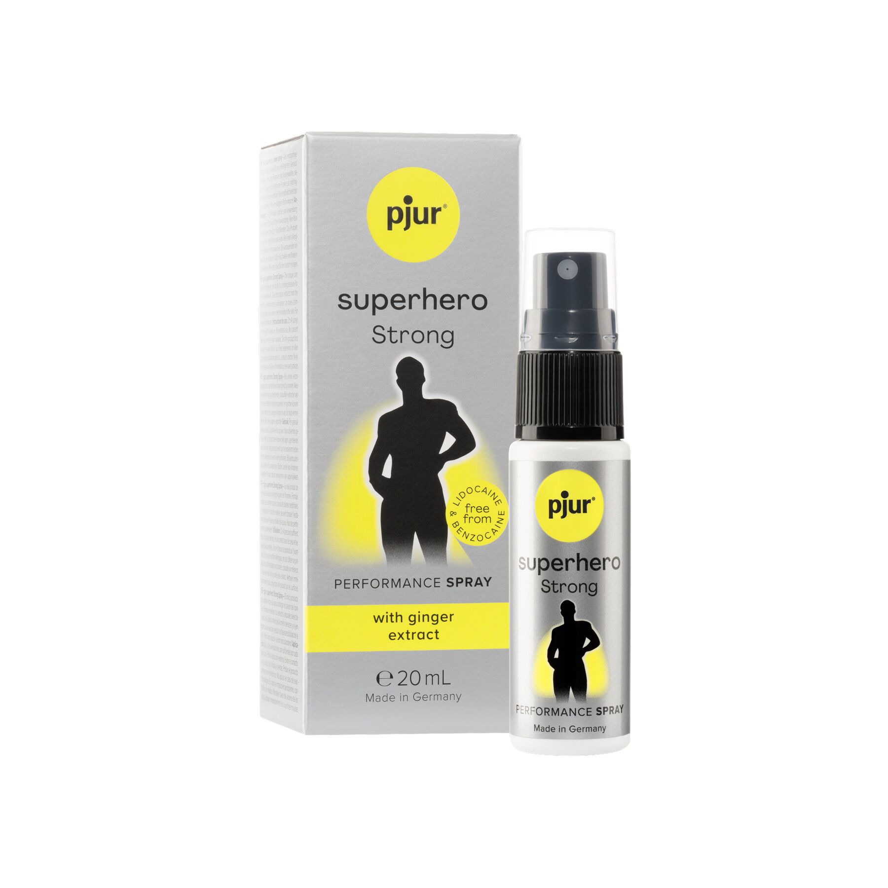 Спрей пролонгатор pjur superhero strong spray 20 ml, з екстрактом імбиру, без анестетиків