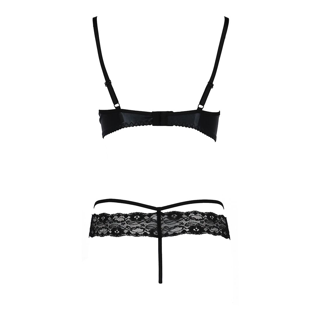 Комплект білизни passion exclusive north set s/m, black, ліф и трусики з елементами під латекс Комплект білизни passion exclusive north set s/m, black, ліф и трусики з елементами під латекс