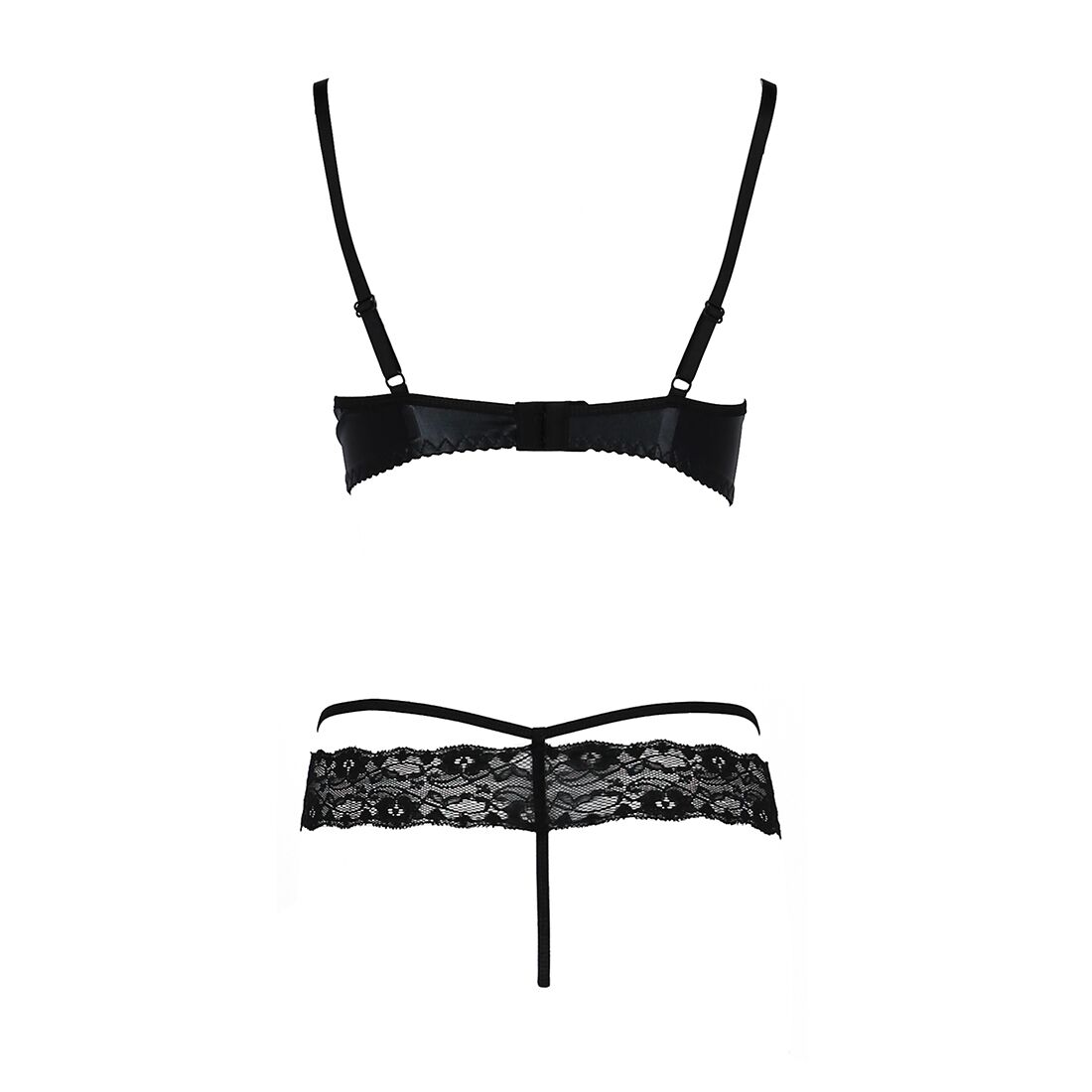 Комплект білизни passion exclusive north set xxl/xxxl, black, ліф і трусики з елементами під латекс Комплект білизни passion exclusive north set xxl/xxxl, black, ліф і трусики з елементами під латекс