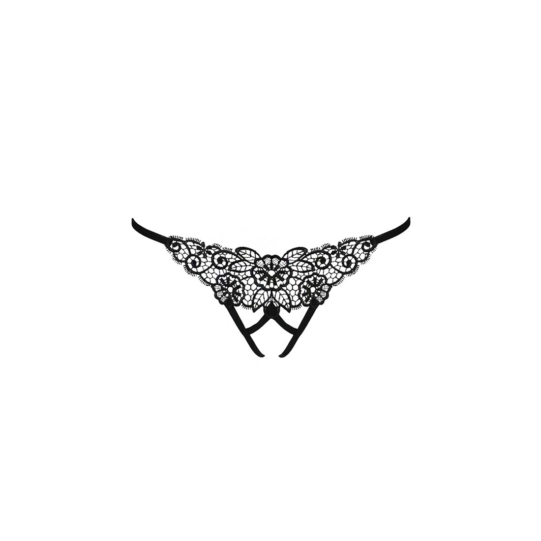 Трусики мереживні з доступом passion exclusive violante thong s/m, black Трусики мереживні з доступом passion exclusive violante thong s/m, black