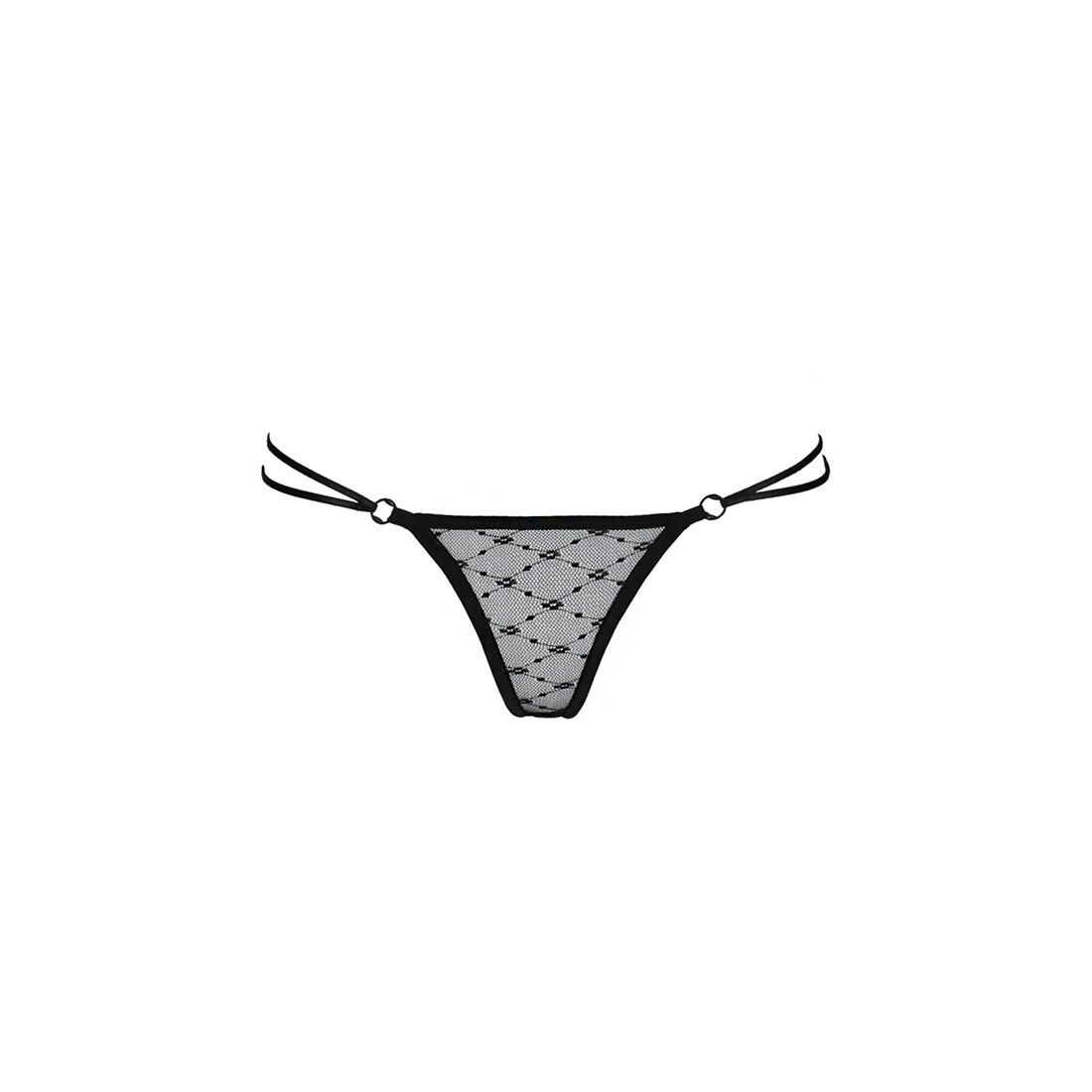 Трусики на зав'язочках з боків passion exclusive zita thong l/xl, black Трусики на зав'язочках з боків passion exclusive zita thong l/xl, black