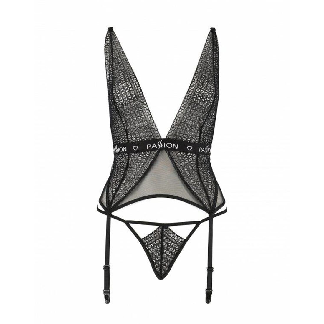 Напівпрозорий корсет passion exclusive mirajane corset s/m, black Напівпрозорий корсет passion exclusive mirajane corset s/m, black