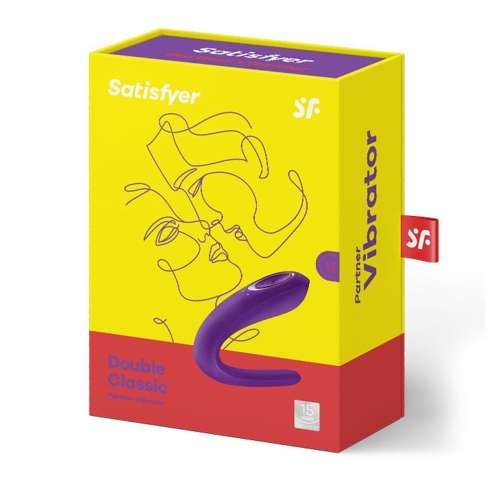 Вібратор для пар satisfyer double classic violet з одним моторчиком Вібратор для пар satisfyer double classic violet з одним моторчиком