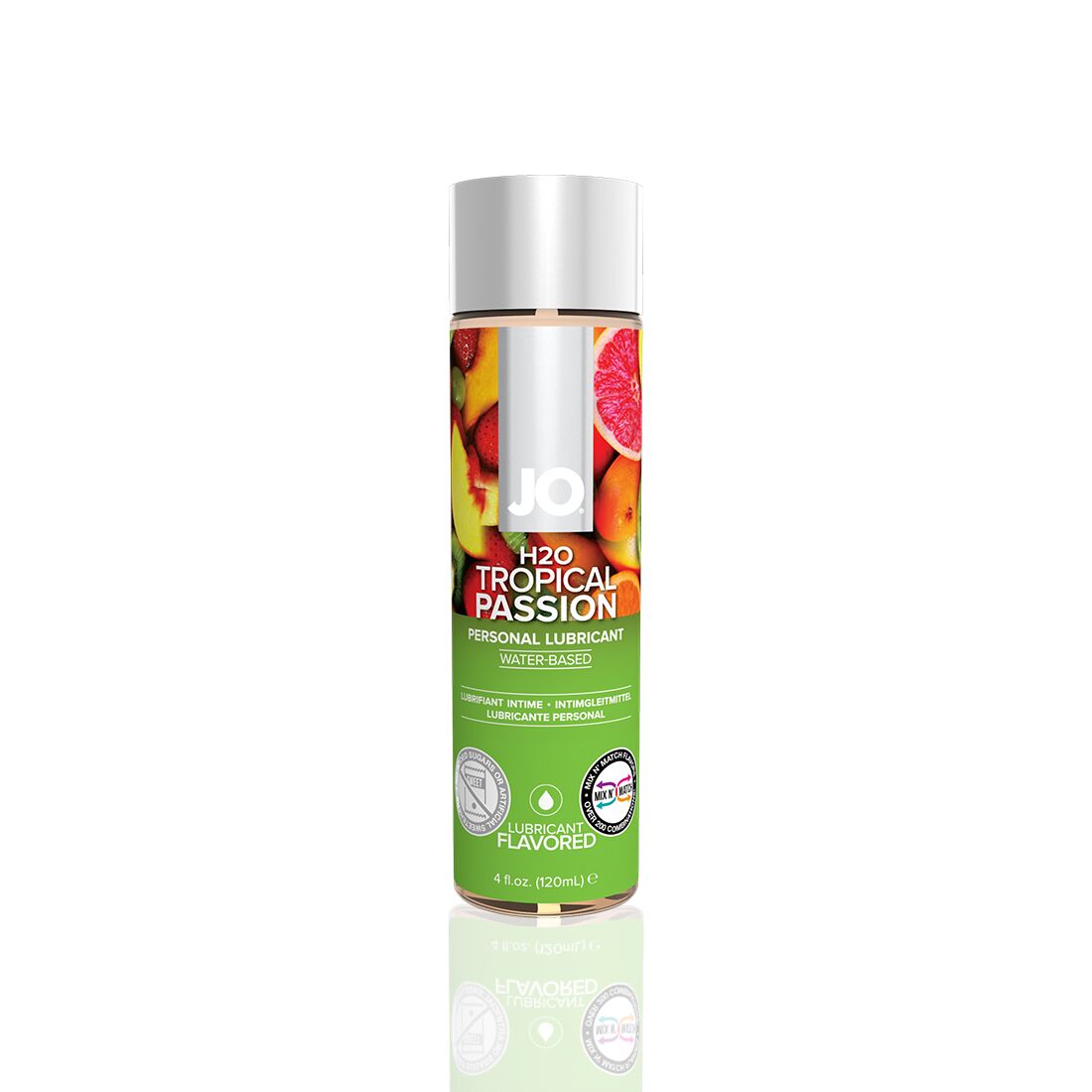 Змазка на водній основі jo h2o — tropical passion (120 мл) без цукру, рослинний гліцерин