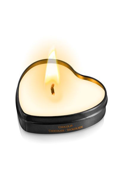 Масажна свічка серце plaisirs secrets chocolate (35 мл) Масажна свічка серце plaisirs secrets chocolate (35 мл)
