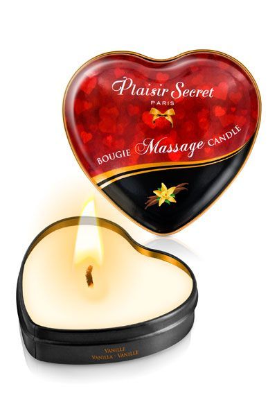 Масажна свічка серце plaisirs secrets vanilla (35 мл) Масажна свічка серце plaisirs secrets vanilla (35 мл)
