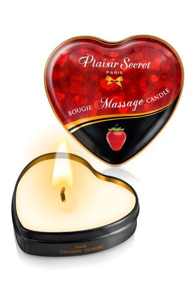 Масажна свічка серце plaisirs secrets strawberry (35 мл) Масажна свічка серце plaisirs secrets strawberry (35 мл)