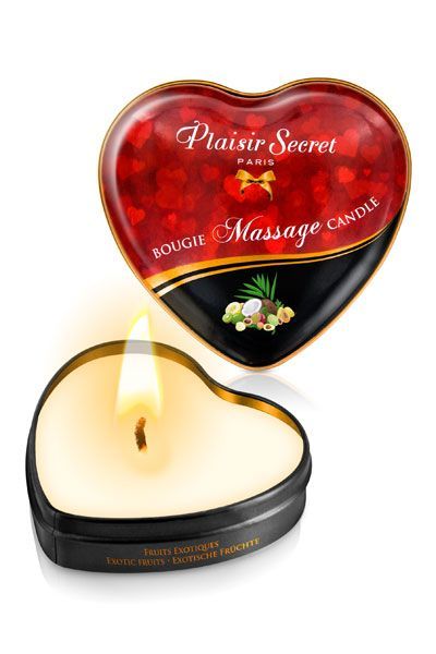 Масажна свічка серце plaisirs secrets exotic fruits (35 мл) Масажна свічка серце plaisirs secrets exotic fruits (35 мл)
