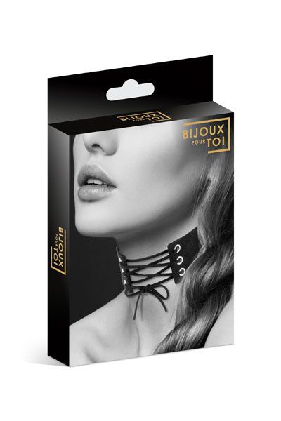 Чокер зі шнурівкою bijoux pour toi lacet, екошкіра Чокер зі шнурівкою bijoux pour toi lacet, екошкіра