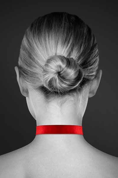 Чокер з замочком сердечком bijoux pour toi heart lock red, екошкіра Чокер з замочком сердечком bijoux pour toi heart lock red, екошкіра