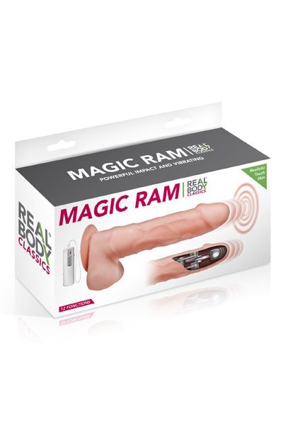 Фалоімітатор пульсатор із вібрацією real body — magic ram, діаметр 4 см, рух вперед назад Фалоімітатор пульсатор із вібрацією real body — magic ram, діаметр 4 см, рух вперед назад