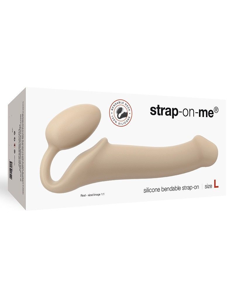 Безремінний страпон strap on me flesh l, повністю регульований, діаметр 3,7 см Безремінний страпон strap on me flesh l, повністю регульований, діаметр 3,7 см