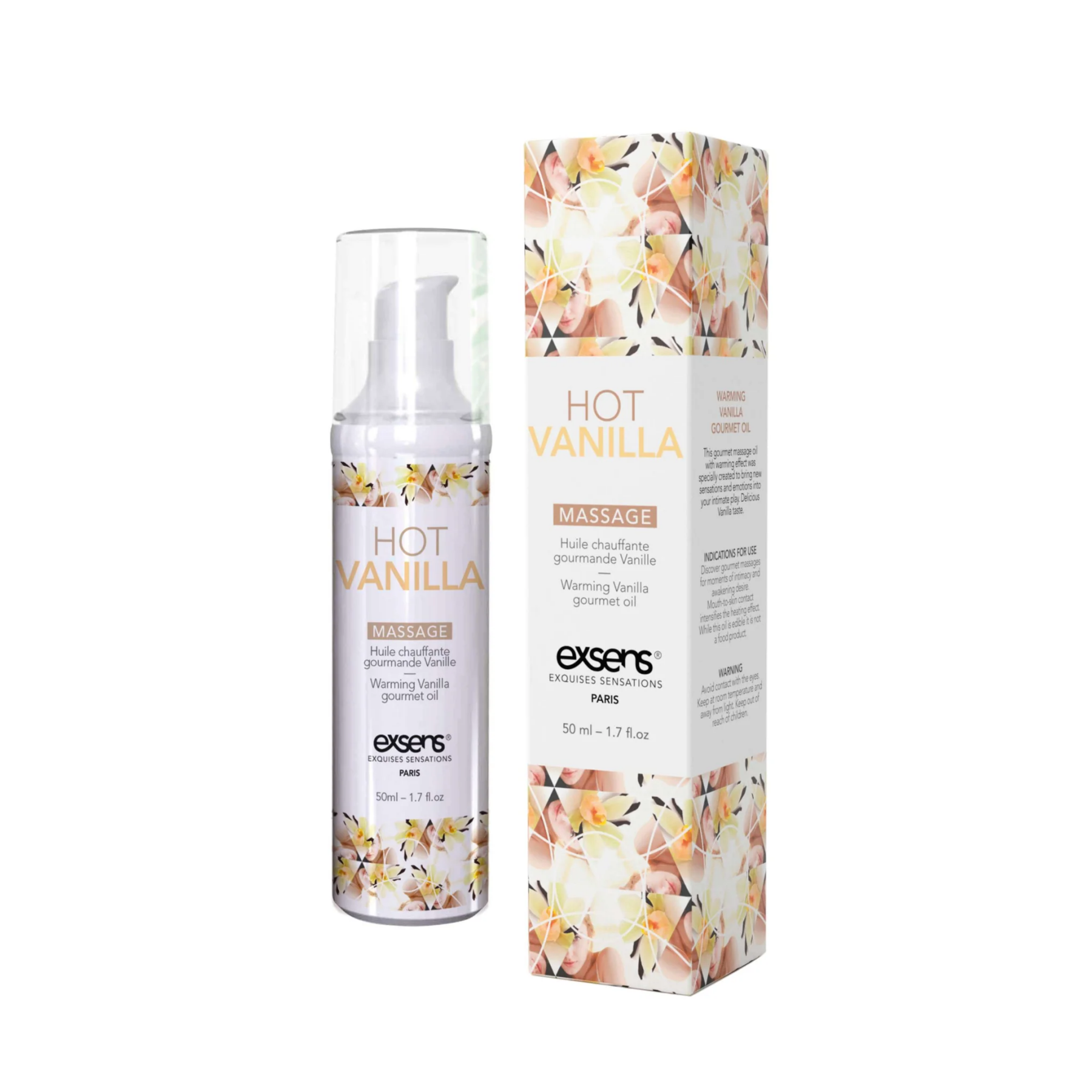 Масажна олія exsens hot vanilla 50мл розігріває, без цукру, без парабенів, їстівна Масажна олія exsens hot vanilla 50мл розігріває, без цукру, без парабенів, їстівна