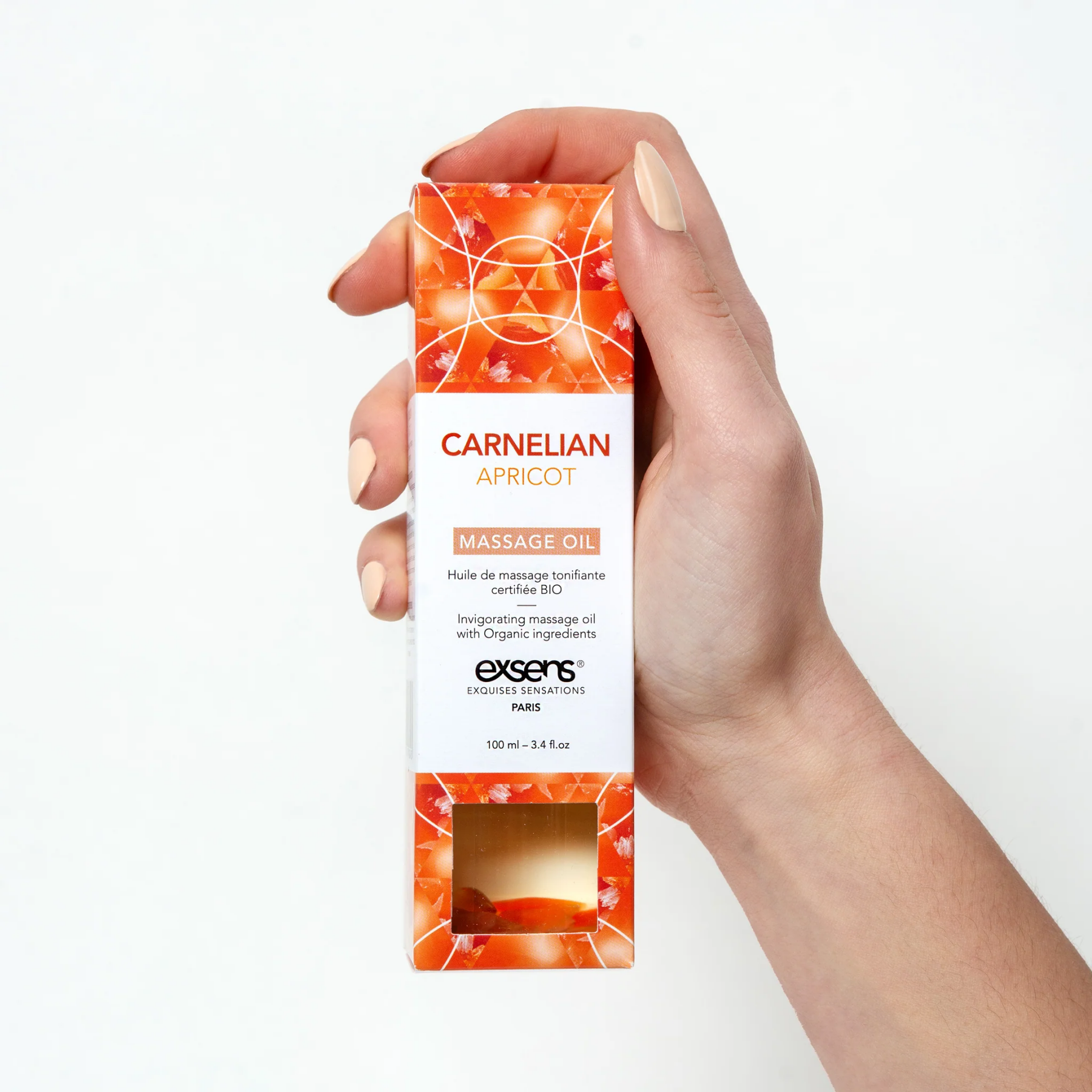 Масажна олія exsens carnelian apricot (бадьорна з сердоліком) 100мл, натуральна Масажна олія exsens carnelian apricot (бадьорна з сердоліком) 100мл, натуральна
