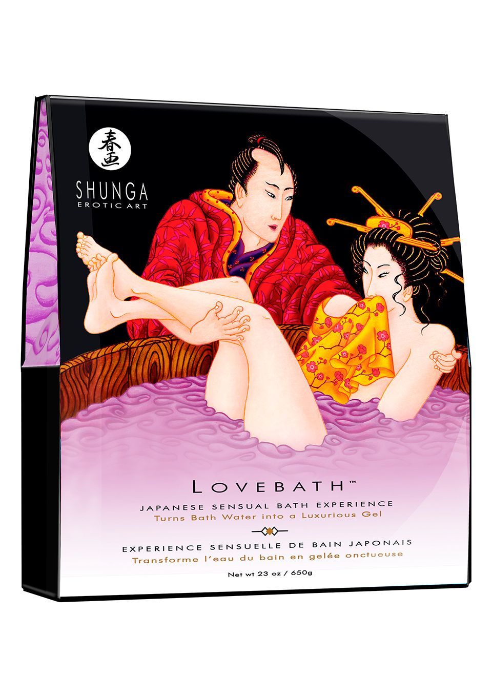 Гель для ванни shunga lovebath – sensual lotus 575 г, робить воду ароматним желе зі spa ефектом