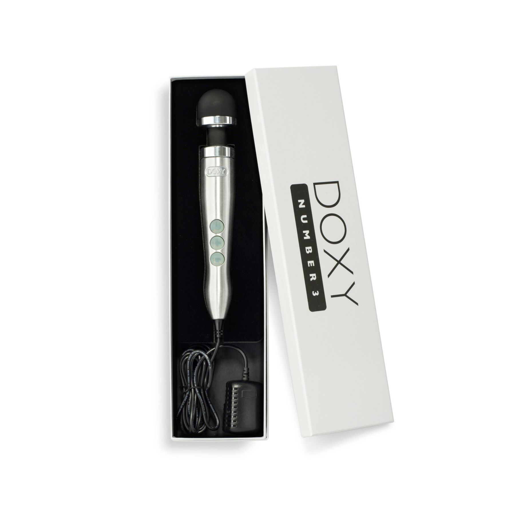 Вібромасажер doxy die cast 3 silver (satin), дуже потужний, живлення 220В, металевий корпус Вібромасажер doxy die cast 3 silver (satin), дуже потужний, живлення 220В, металевий корпус