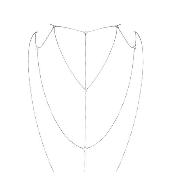 Ланцюжок для спини bijoux indiscrets magnifique back and cleavage chain silver, прикраса для тіла Ланцюжок для спини bijoux indiscrets magnifique back and cleavage chain silver, прикраса для тіла