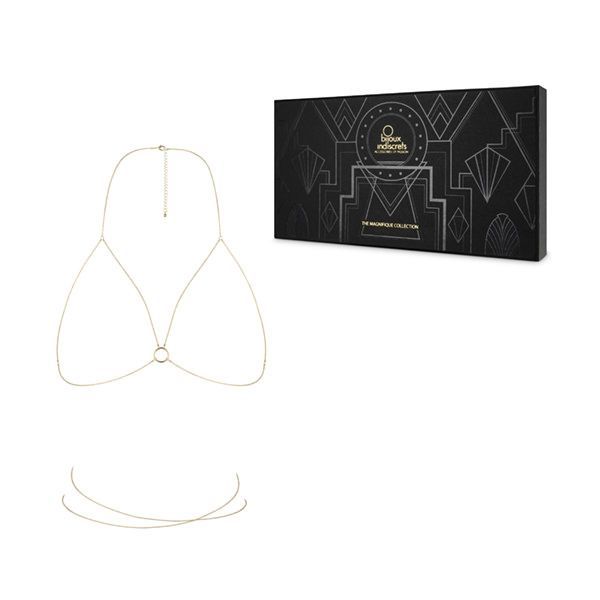 Ланцюжок портупея bijoux indiscrets magnifique bra chain gold, прикраса на тіло Ланцюжок портупея bijoux indiscrets magnifique bra chain gold, прикраса на тіло