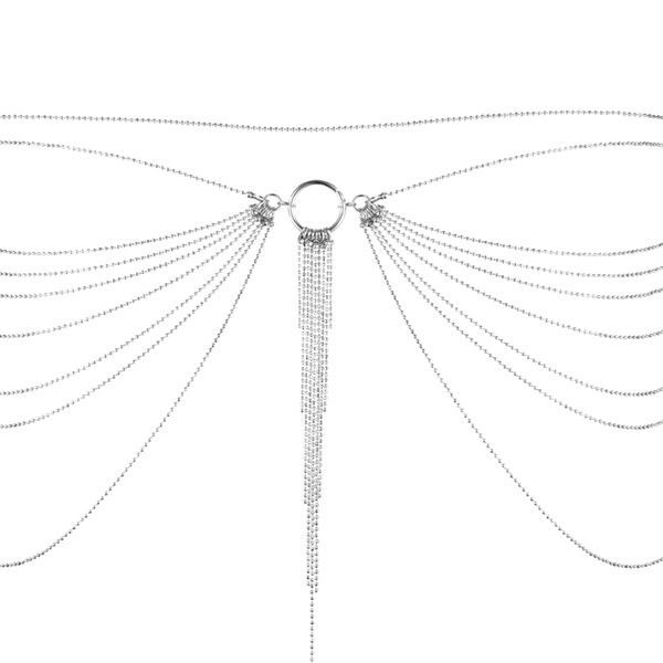 Ланцюжок трусики або ліф bijoux indiscrets magnifique waist chain silver, прикраса на тіло Ланцюжок трусики або ліф bijoux indiscrets magnifique waist chain silver, прикраса на тіло