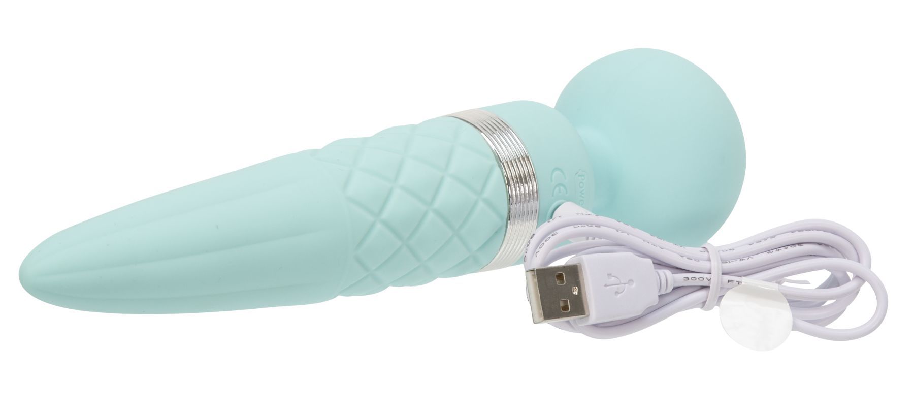 Вібромасажер 2в1 pillow talk sultry teal, класичний масажер і вібратор з ротацією, підігрів Вібромасажер 2в1 pillow talk sultry teal, класичний масажер і вібратор з ротацією, підігрів