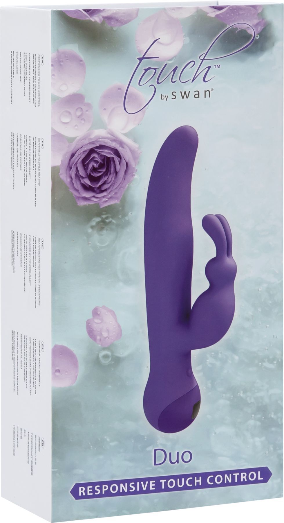 Вібратор кролик з сенсорним управлінням і ротацією touch by swan duo purple, глибока вібрація Вібратор кролик з сенсорним управлінням і ротацією touch by swan duo purple, глибока вібрація