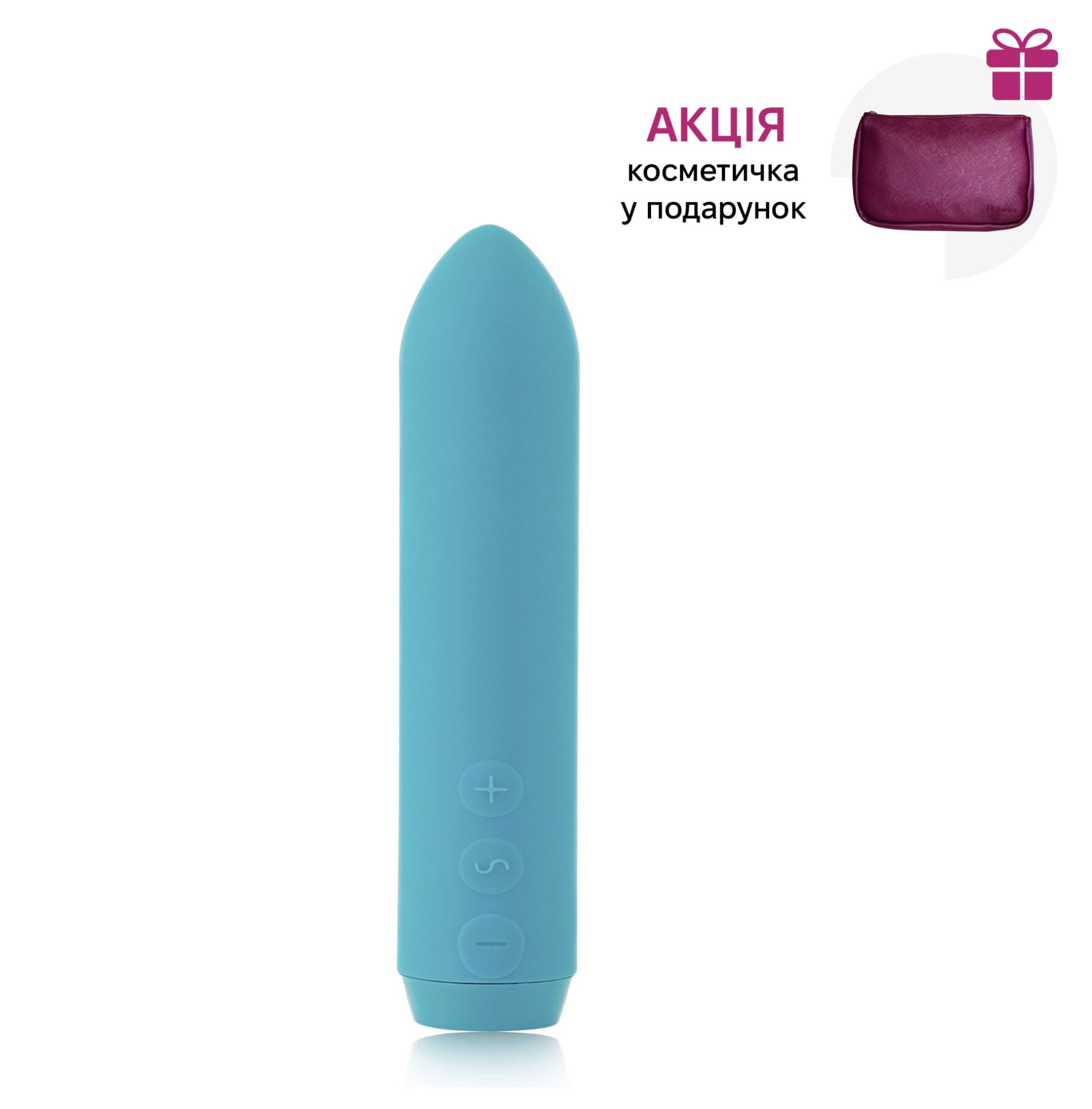 Мінівібратор je joue classic bullet vibrator teal з глибокою вібрацією і фіксацією на палець + подарунок косметичка Мінівібратор je joue classic bullet vibrator teal з глибокою вібрацією і фіксацією на палець + подарунок косметичка
