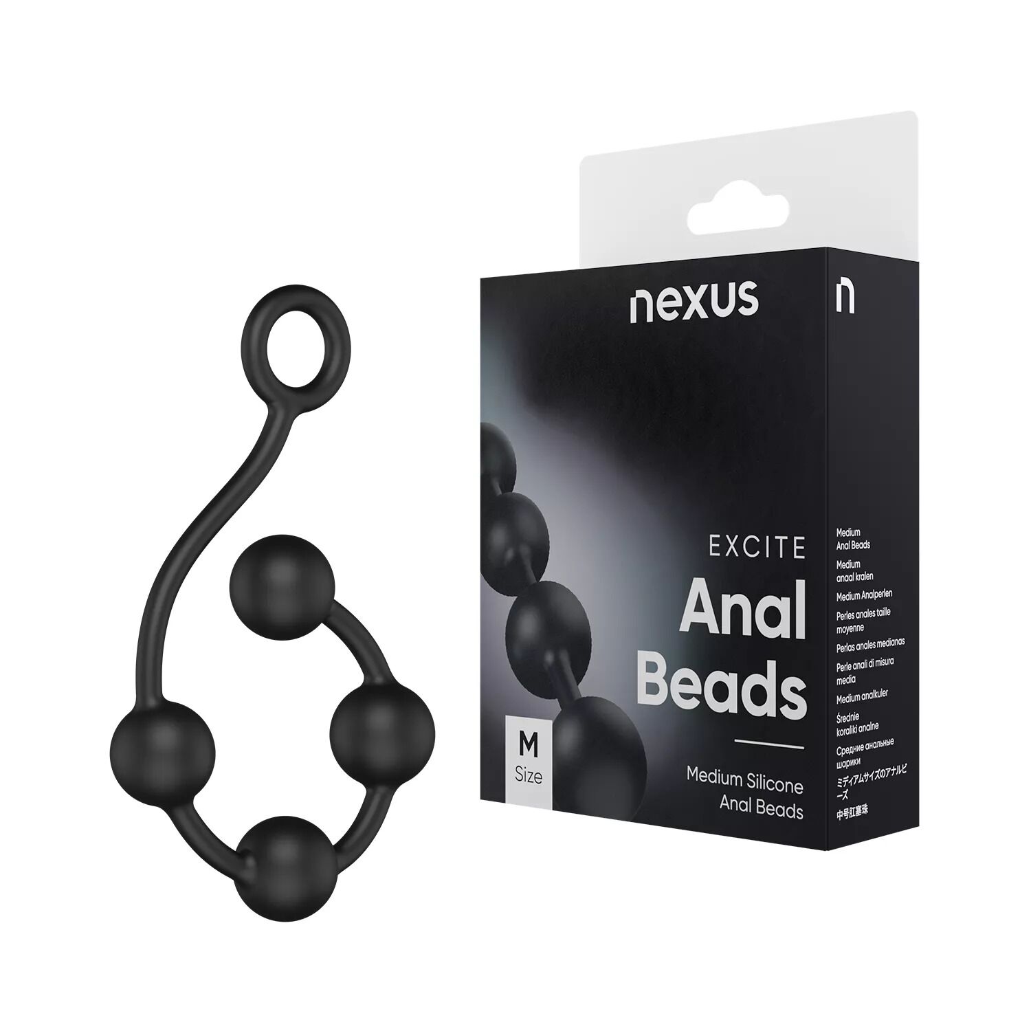 Анальні кульки nexus excite medium anal beads, силікон, макс. діаметр 2,5 см Анальні кульки nexus excite medium anal beads, силікон, макс. діаметр 2,5 см