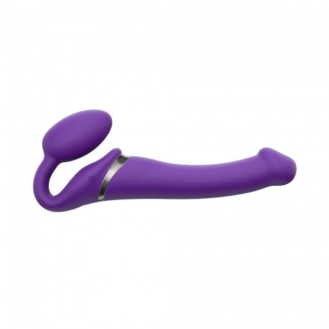 Безремінний страпон з вібрацією strap on me vibrating violet m, діаметр 3,8 см, пульт ДК, регульований Безремінний страпон з вібрацією strap on me vibrating violet m, діаметр 3,8 см, пульт ДК, регульований