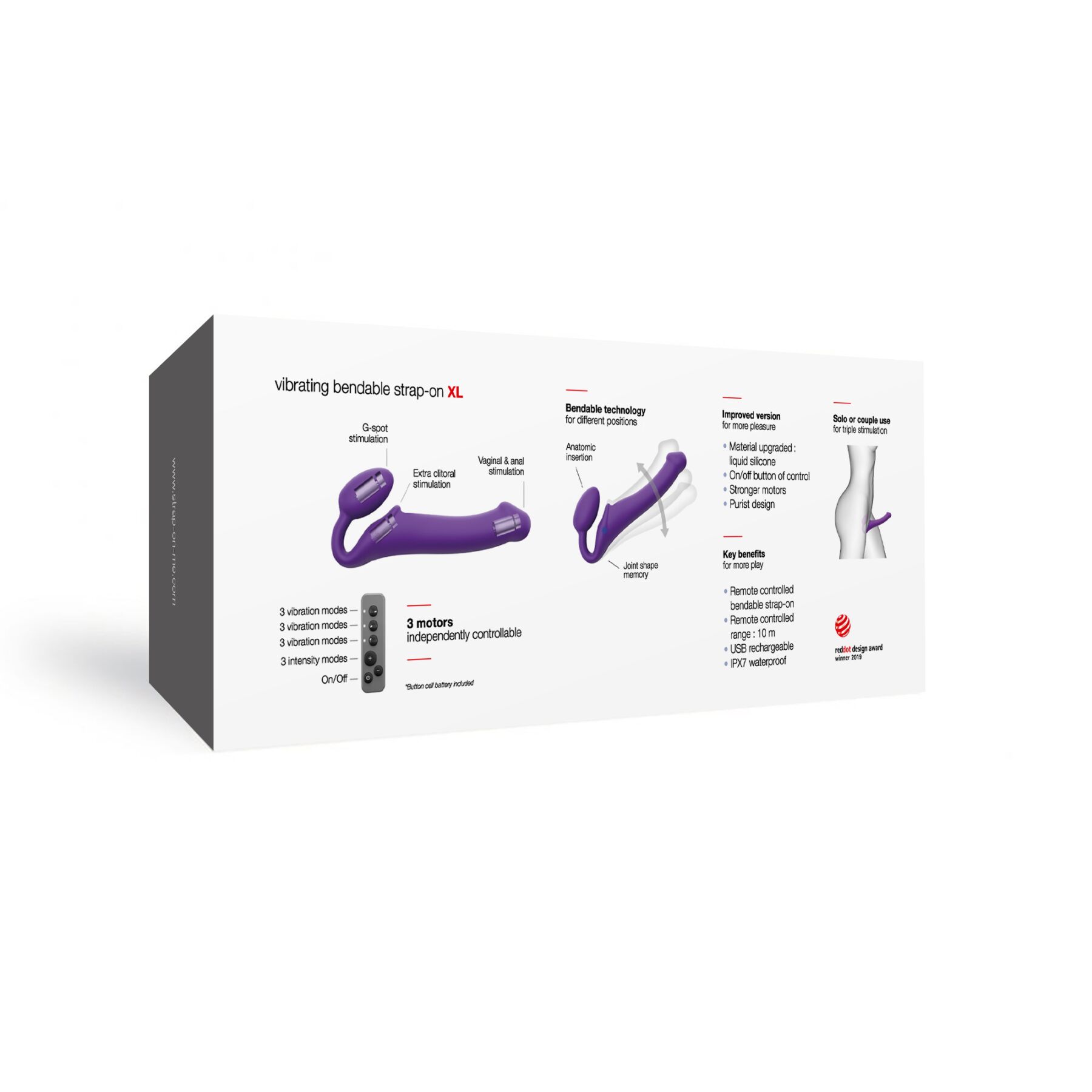 Безремінний страпон з вібрацією strap on me vibrating violet xl, діам. 4,7см, пульт ДК, регульований Безремінний страпон з вібрацією strap on me vibrating violet xl, діам. 4,7см, пульт ДК, регульований