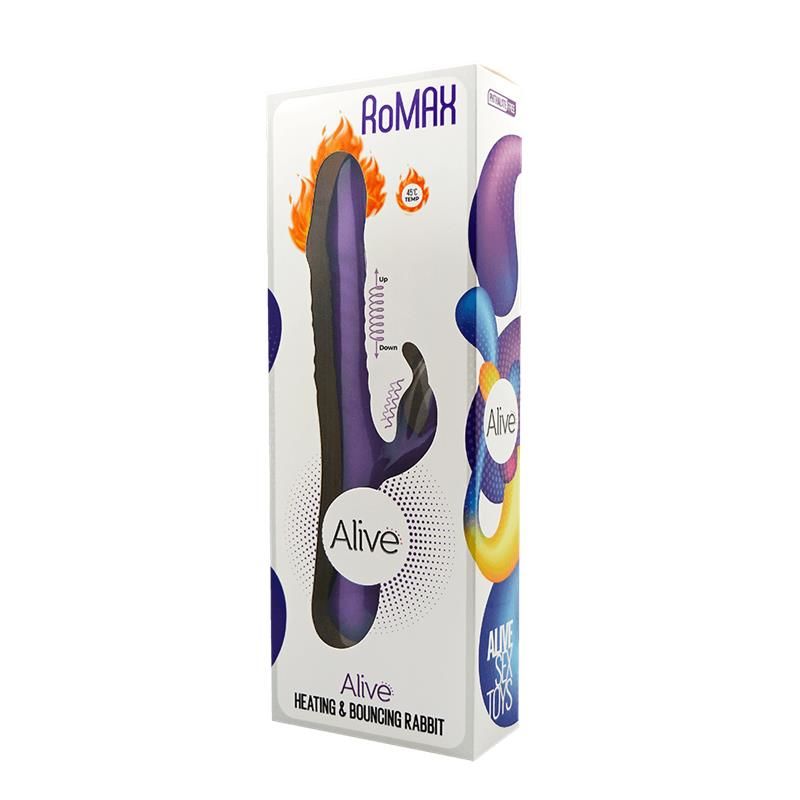 Вібратор кролик з підігрівом і ротацією alive romax purple Вібратор кролик з підігрівом і ротацією alive romax purple