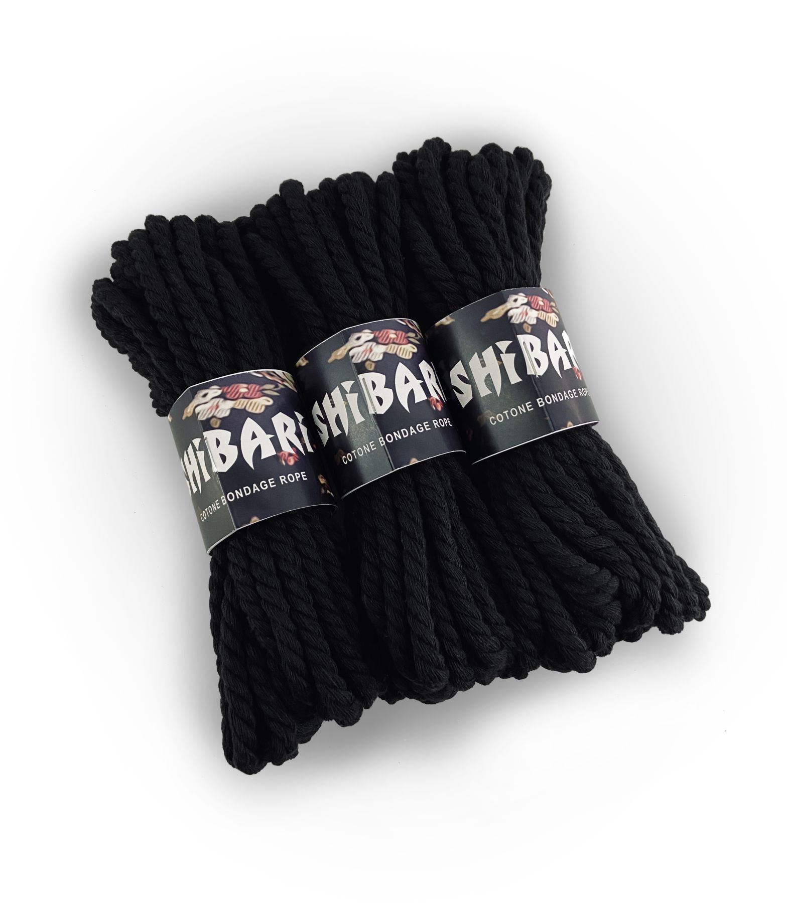 Бавовняна мотузка для шібарі feral feelings shibari rope, 8 м чорна Бавовняна мотузка для шібарі feral feelings shibari rope, 8 м чорна