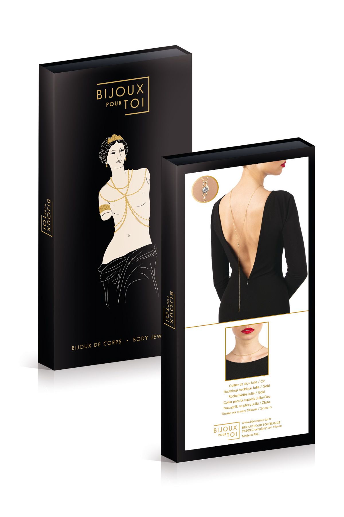 Кольє на спину bijoux pour toi julie gold Кольє на спину bijoux pour toi julie gold