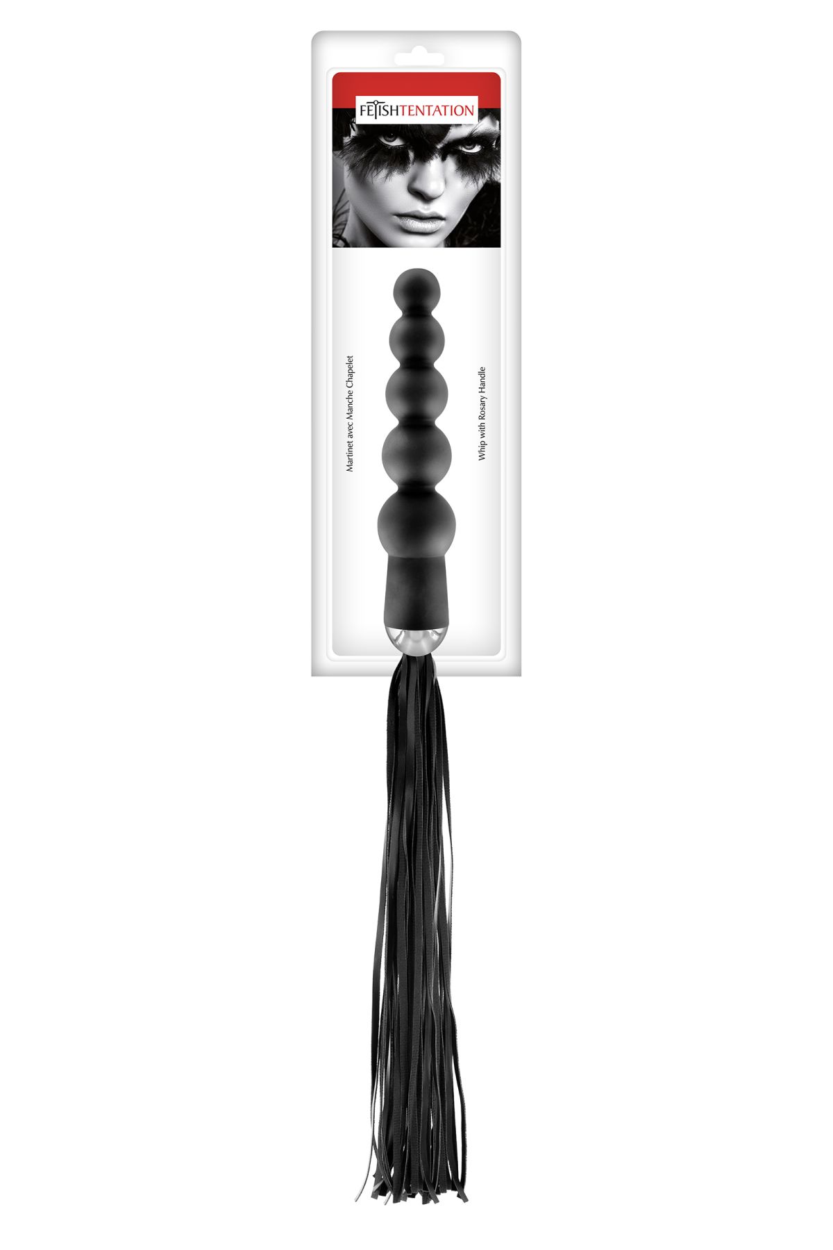 Флогер з ручкою анальним намистом fetish tentation whip with rosary handle Флогер з ручкою анальним намистом fetish tentation whip with rosary handle