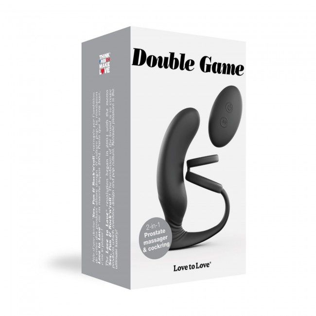 Вібромасажер простати love to love double game з подвійним ерекційним кільцем і пультом ДК Вібромасажер простати love to love double game з подвійним ерекційним кільцем і пультом ДК