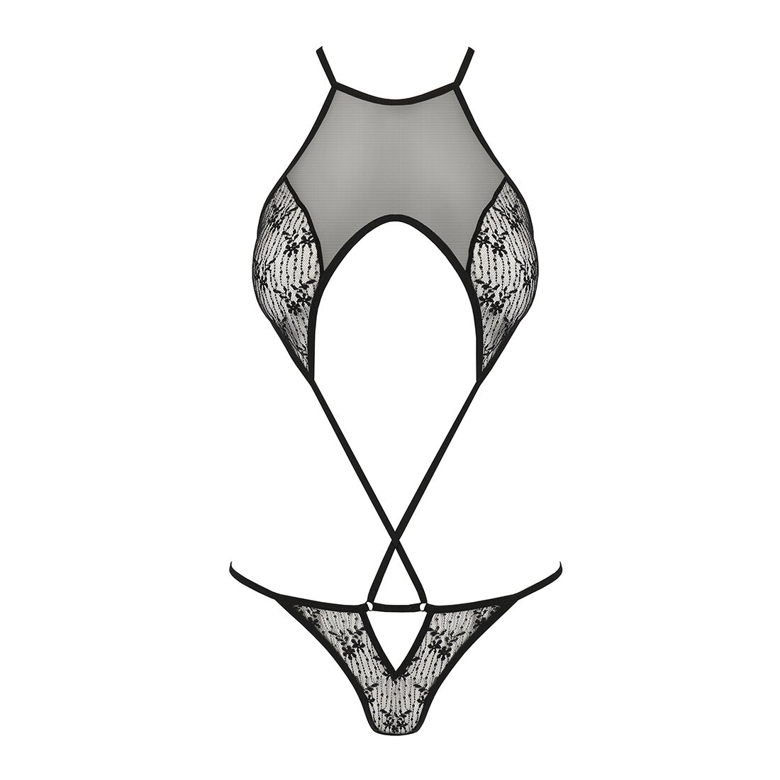 Ажурний боді passion azalia body s/m, black Ажурний боді passion azalia body s/m, black