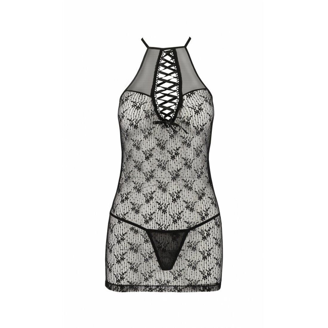 Напівпрозора сорочка passion azalia chemise l/xl, black Напівпрозора сорочка passion azalia chemise l/xl, black