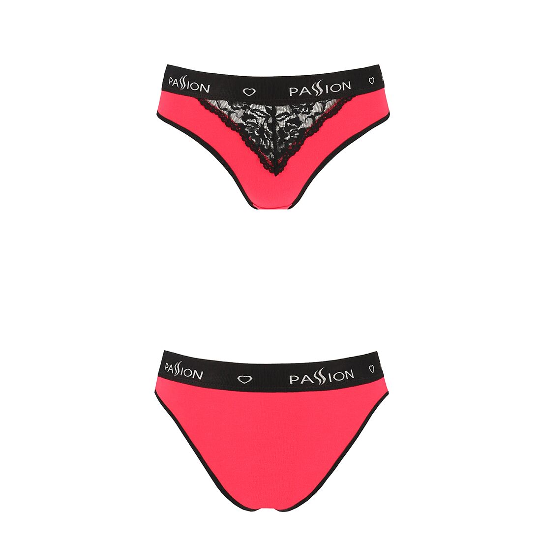 Трусики з широкою резинкою і мереживом passion ps001 panties xl, red black Трусики з широкою резинкою і мереживом passion ps001 panties xl, red black