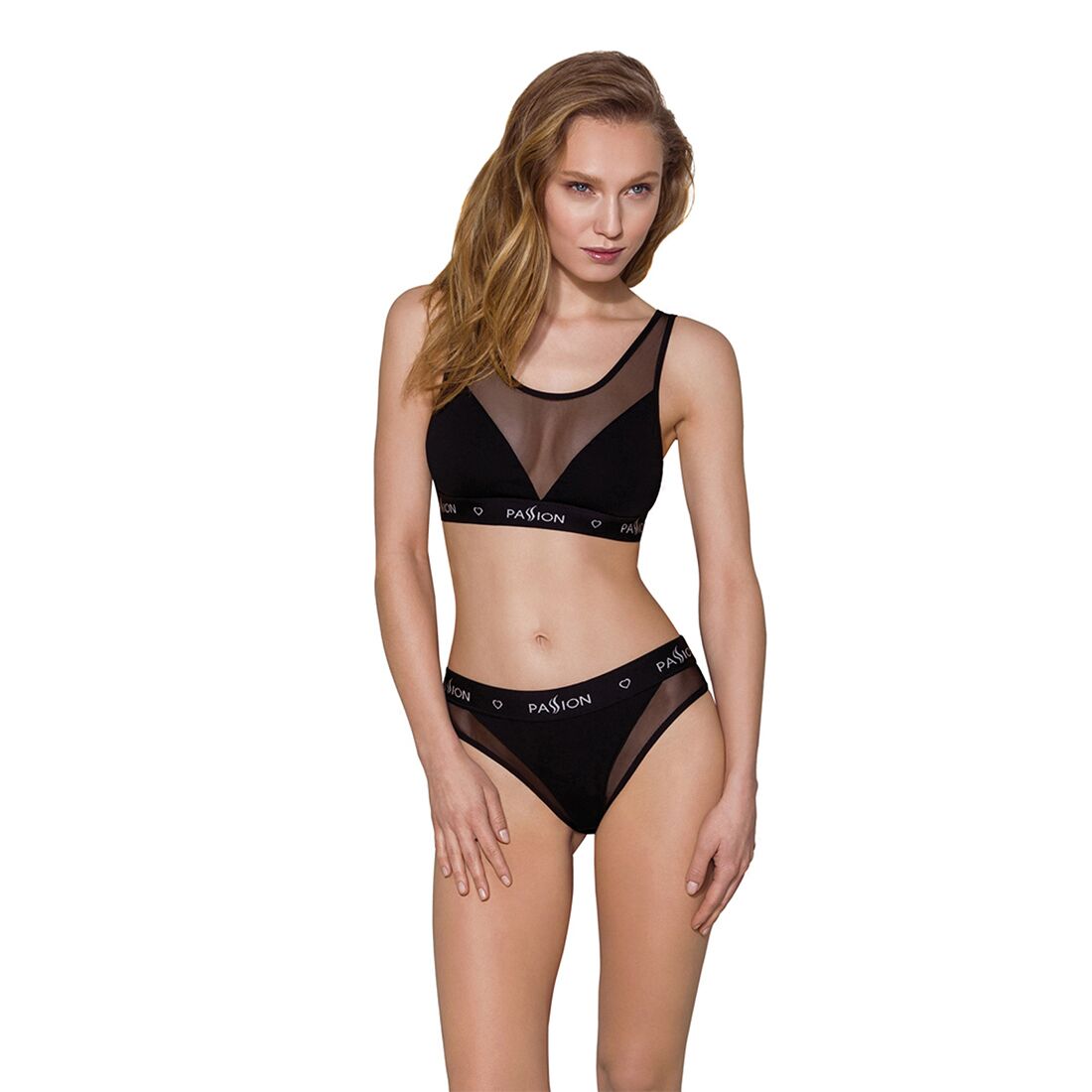 Трусики з прозорою вставкою passion ps002 panties xl, black Трусики з прозорою вставкою passion ps002 panties xl, black