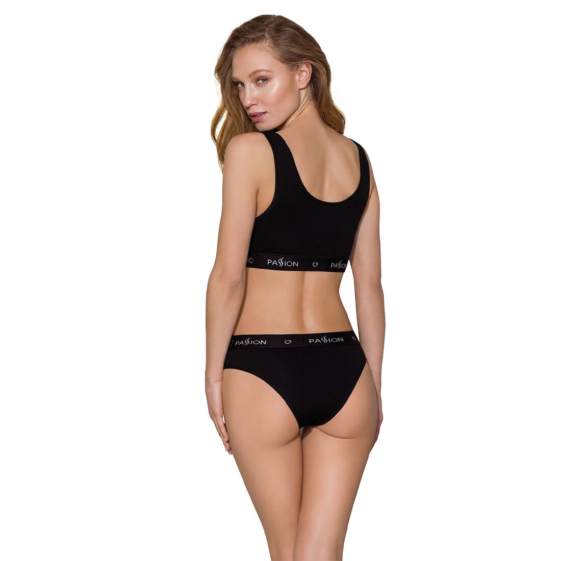 Спортивний топ з широкою гумкою passion ps004 top l, black