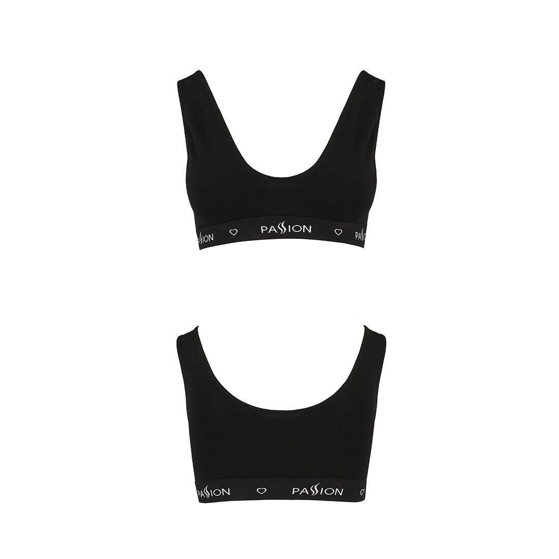 Спортивний топ з широкою гумкою passion ps004 top l, black