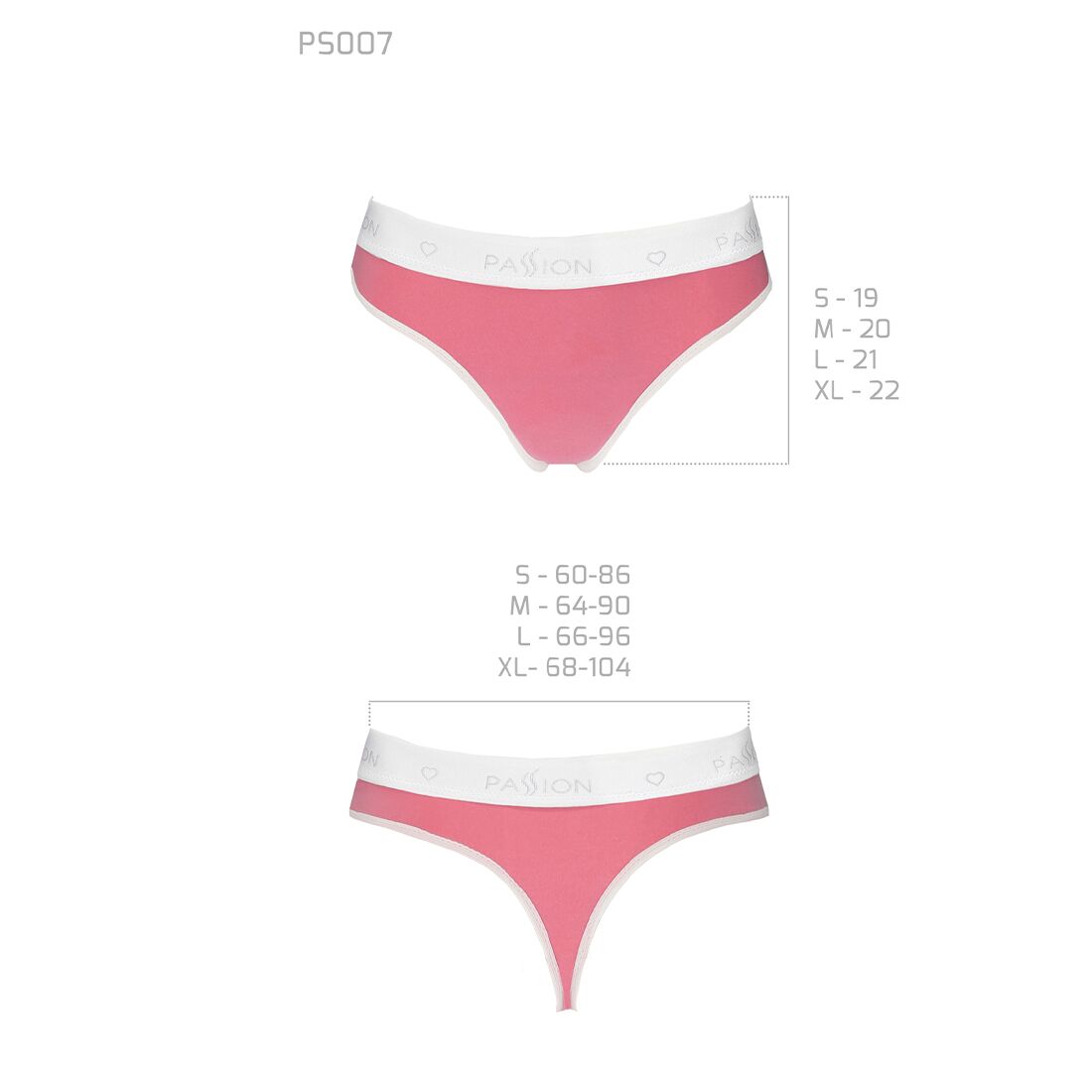 Спортивні трусики стрінги passion ps007 panties l, pink Спортивні трусики стрінги passion ps007 panties l, pink