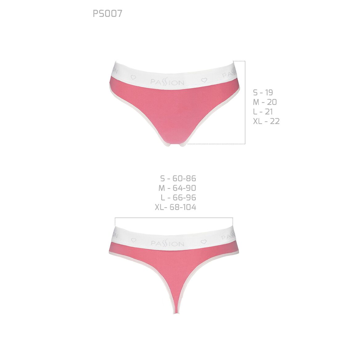 Спортивні трусики стрінги passion ps007 panties s, pink Спортивні трусики стрінги passion ps007 panties s, pink