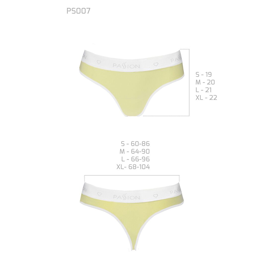 Спортивні трусики стрінги passion ps007 panties xl, yellow Спортивні трусики стрінги passion ps007 panties xl, yellow