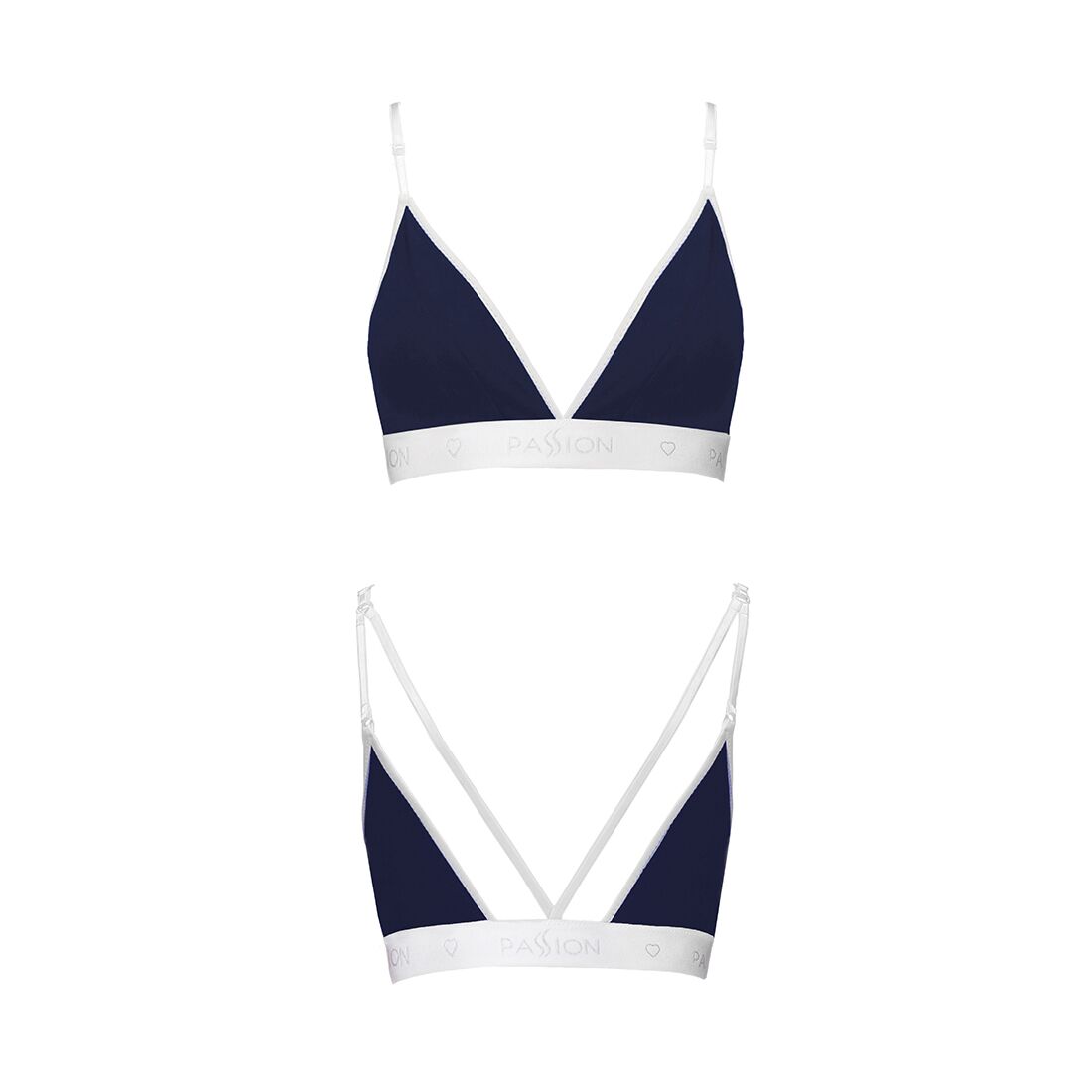 Спортивний топ з подвійними бретелями passion ps007 top m, navy blue